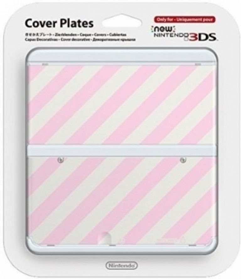 Cover Plate NEW Nintendo 3DS - Streep Roze
