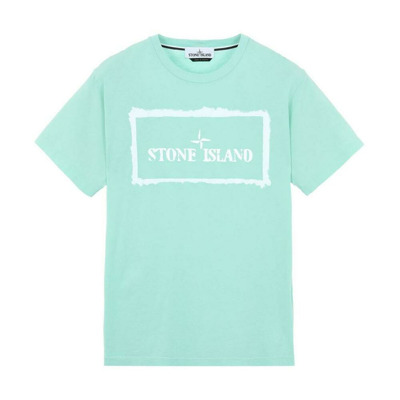 2Ns80 Stencil One T-shirt Stone Island , Blauw , Unisex