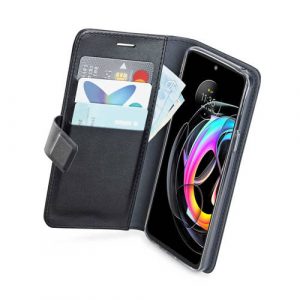 Azuri Moto Edge 20 Lite Wallet case telefoonhoesje (Zwart)