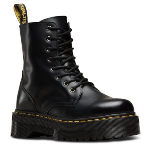 Dr. Martens Jadon black polished smooth boots