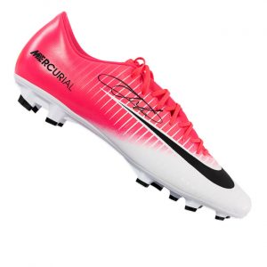 Eden Hazard Gesigneerde Nike Mercurial Vapor XI Voetbalschoen - Roze/ Wit