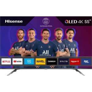 Hisense 55e76gq - Tv Led Uhd 4k 55 (139cm) - Smart Tv - Dolby Atmos - 3xhdmi, 2xusb - Metalen Afwerking - Donkergrijs