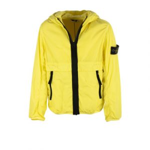 Jacket with Logo Patch Stone Island , Geel , Heren