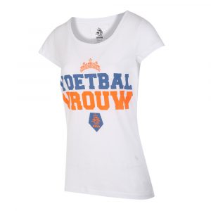 KNVB - Nederlands Elftal - Leeuwinnen T-shirt Dames - Voetbal Vrouwen - Eigen Naam - Wit