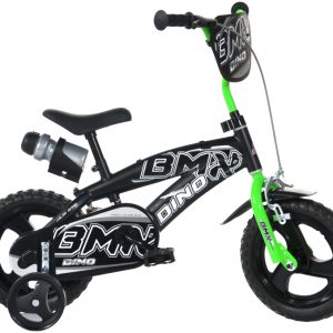 Kinderfiets Dino Bikes BMX zwart/groen 12 inch Kinderfiets