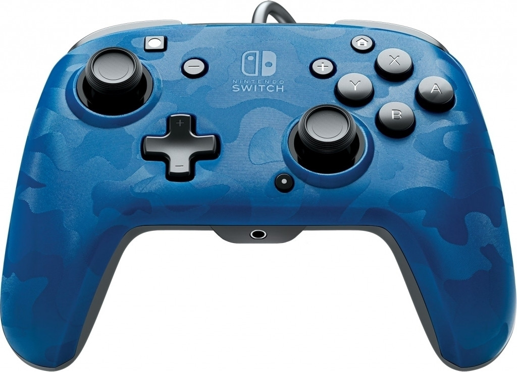 PDP Faceoff Deluxe+ Audio Wired Controller – Blue Camo