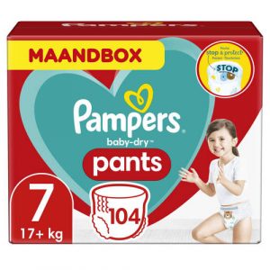 Pampers Baby-Dry Pants maandbox maat 7 (17+ kg) 104 luierbroekjes
