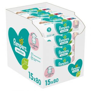 Pampers Sensitive XXL box - 15 x 80 babydoekjes