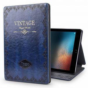iPad hoes 2017 leer vintage blauw