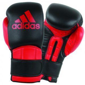 Adidas Safety Sparring Bokshandschoenen Velcro Zwart-Rood - 14 oz