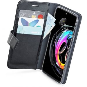Azuri telefoonhoesje Moto Edge 20 Lite Wallet case (Zwart)