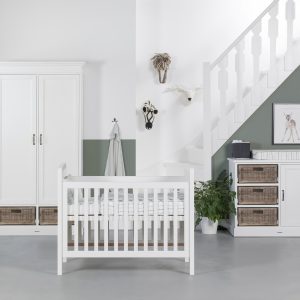 Kidsmill La Première Babykamer Riet | Bed 60 x 120 cm + Commode + Kast 2-Deurs