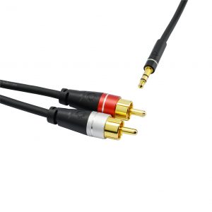 Oehlbach SL AUDIO CABLE 3.5 - 2xRCA 2,0 M Mini jack kabel Zwart