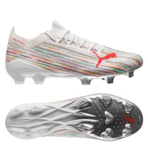 PUMA Ultra 1.2 FG/AG Spectra - Wit/Rood/Zilver