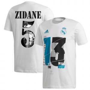 Real Madrid Champions League 2018 adidas Winners T-Shirt + Zidane 5 (Gallery style)
