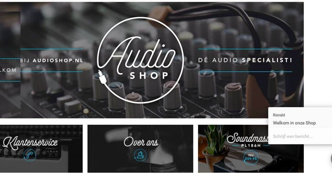 De webwinkel van audioshop