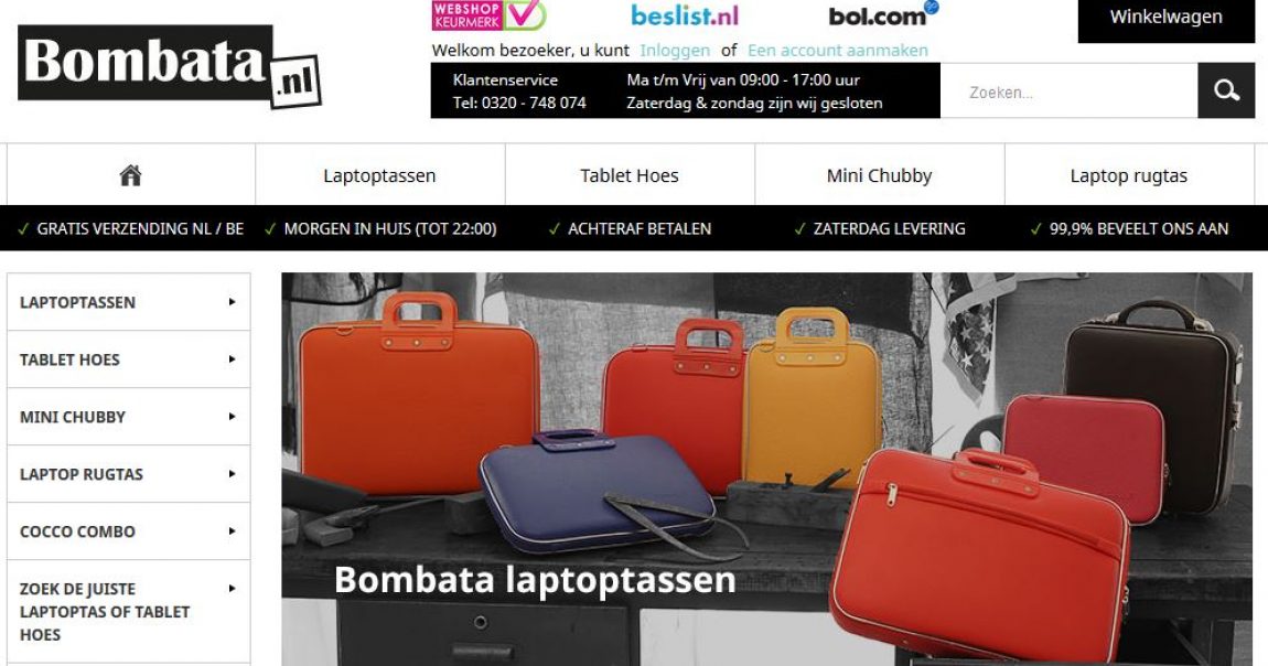 Homepage bombata.nl