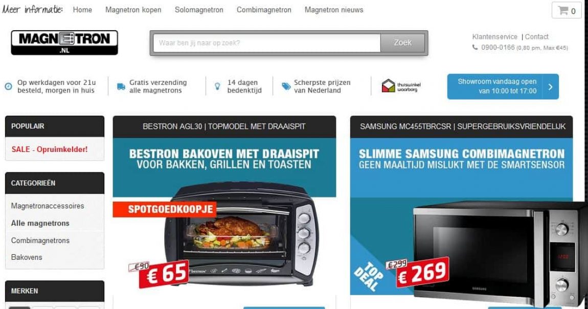 Homepage magnetron.nl